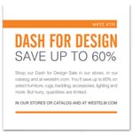 West Elm Dash for Design Back